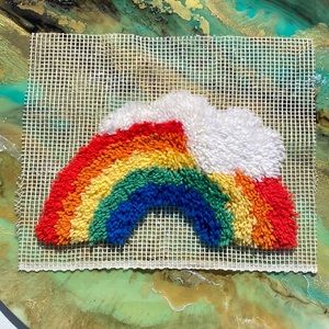 Rainbow Yarn Textile Wall Art